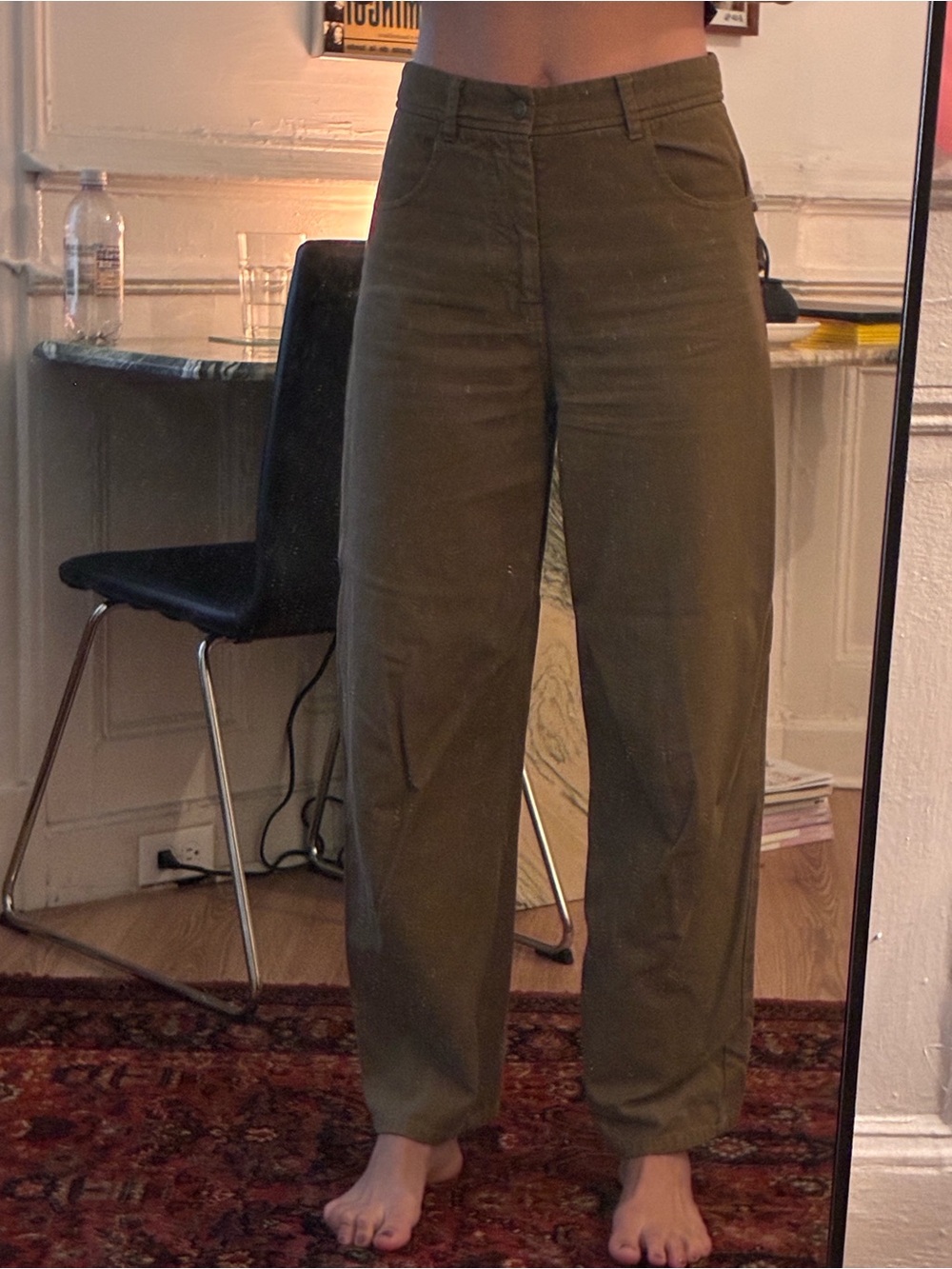 Nili Lotan brown wide leg cotton pants